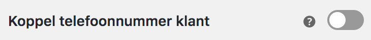 WooCommerce koppel telefoon