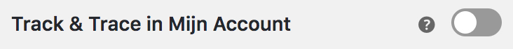 WooCommerce Track & Trace account